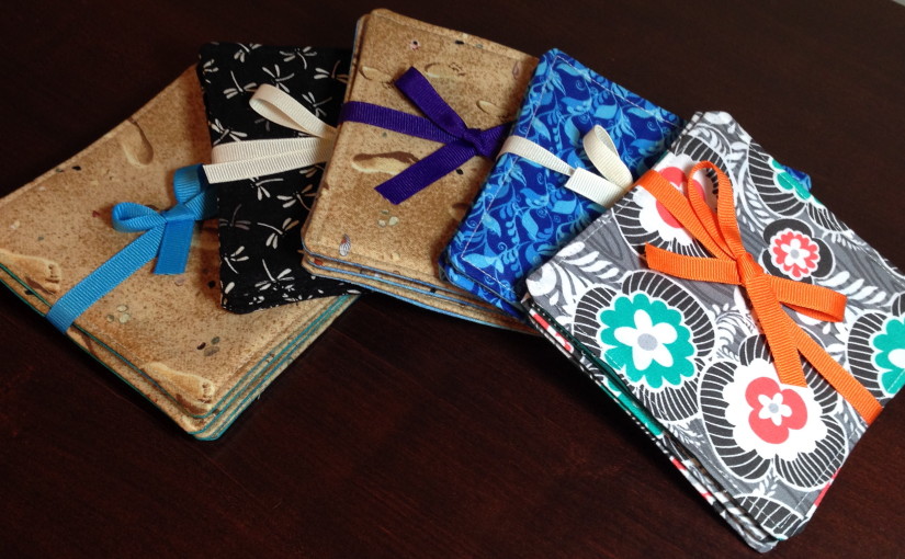 Fabric Coasters, Handmade, Etsy